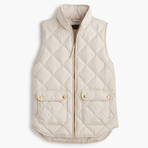 J. Crew Jackets & Blazers - J.Crew Excursion quilted down vest in cream